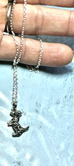 Vintage Sterling Silver Marcasite Scottie Dog Pendant Necklace, 18.5″, Dainty