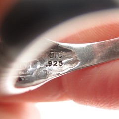 925 Sterling Silver Vintage UTC Cage Domed Oxidized Ring Size 8