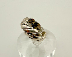 Vintage Sterling Silver .925 Made in Mexico Rope Chunk — 9.6 Grams Size 6