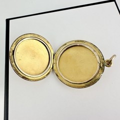 Antique Victorian Gold Filled Initial Monogram Locket Pendant W&H Co Repair Read
