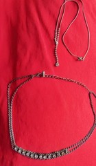 Vintage rhinestone silver necklaces, 2 pieces ,good condition.