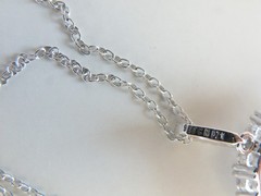 Antique Style Sterling Silver 925 Baguette Cluster CZ Large Pendant Necklace 18″