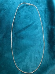 Vintage Sterling Silver 925 Italy Necklace Chain Long 2mm Goldenrose 15.28g 29″