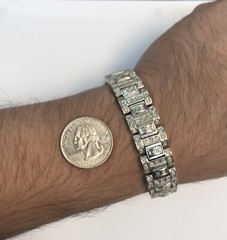 2.16 CTTW SI2 K Natural Diamond 14k White Gold Tennis Bracelet 62.7 G