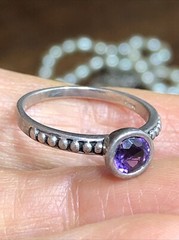 21. T&Co Town and Country Sterling 925 14K Stackable Gemstone Rings 6-6.25s, 5pc