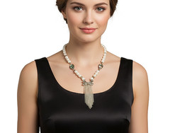 Anthropologie Necklace Dragon Fly Pendant Abalone Shell Pearl Fairycore Pixie