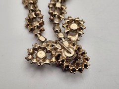 Vintage Light Purple Lilac & AB Rhinestone Necklace & Screwback Earrings Set