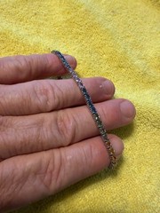 vntg 925 sterling silver multi-color rainbow ombre tennis bracelet w/free ship!