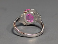 Vintage Clark & Coombs Sterling Silver Pink Topaz Ring Size 5.75