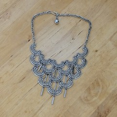 Vintage 1970s Sarah Coventry Charisma Bib Necklace, Fringe Statement Necklace