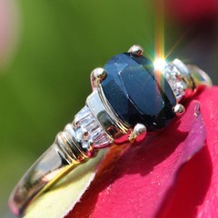 14k yellow gold sz 6.75 ring 1.02c naturalCeylon treated sapphire diamond 2.65g