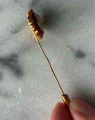 Vntge Avon Cameo Ring Size 4.5-6 Hat Pin Stick Pin Set Woman Romantic Victorian