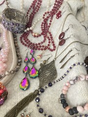 Vintage & Modern Costume Jewelry Lot Curated Collection ALL WEARABLE Purples