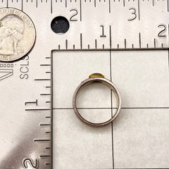 Vintage Modernist 18K Gold Sterling Silver Ring Size 7.25