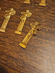 Lot Of 10 Victorian Cherub France Vintage 60s Brass Stampings Findings Jewelry