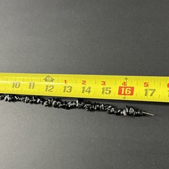 Tumbled Hematite Beaded Necklace Vintage Natural Chip 17″
