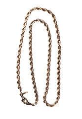Vintage Revlon Rope Twisted Chain Necklace 18″ Silver Tone Costume 4mm Wide GUC
