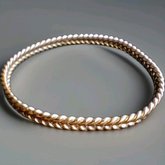 Heavy Vintage Estate 14K Solid Gold Braided Rope Bangle Bracelet 30g
