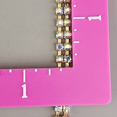 Vintage Aurora Borealis Rhinestone Bracelet Two Row 6.5″