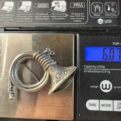 French Horn Design Brooch Sterling Silver 925 Size 1.75″ Length