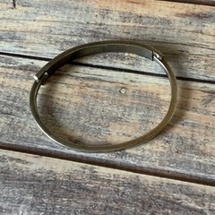 Made in Mexico abalone shell hinged tension bangle bracelet Mexican silver