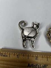 Elegant Brooches TC Cat KC Butterfly UNK Gold Tone See Pictures A102