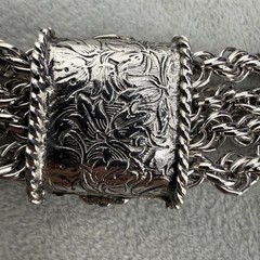 Vintage Art Nouveau Revival Silver Tone Chunky 6.5″