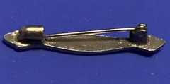 Vintage Art Deco Petite 1.2” Guilloche Enamel Brooch Delicate Lightweight Beauty