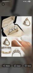 Rare Antique Old European Cut Double Diamond Engagement Ring