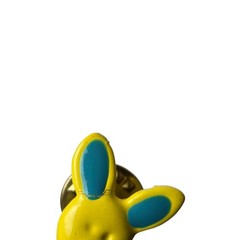 Vintage Yellow Metal Easter Bunny Rabbit Pin/Brooch 0.97″ x 0.68″