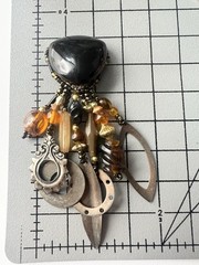 Vintage Chipita Glass Beaded Dangle Drop Earrings