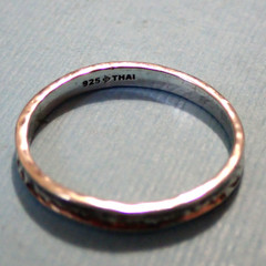 3 Bands Stone Bark Silpada Indent Thin Design Rings Sizes 11.25 & 11.5 Silver