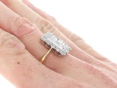 Art Deco Style 2CT Round Lab Created Diamond Cocktail Wedding 14K Gold FN Ring