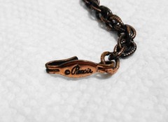21 inch (adj) Vintage Solid Copper Renoir Folded Triangle Necklace 5/8″ 63.8 gm