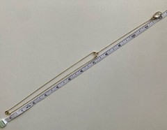 14k Yellow Gold Filled Quartz Pendant Chain Necklace Y Drop 15in plus 4in Drop