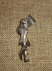 ERIC ORIGINALS Signed 2007 – 2008 Music Theme Person Brooch Pin Silver-tone A503