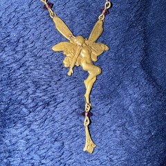 Kingston NY Necklace Nymph Fairy With Wings Plus One Earrings 20” Free Earring