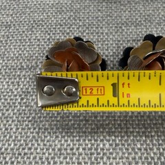 Vintage Brooch Earrings Jewelry Set 4 Tone Metal Flowers Clip Ons READ