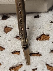 925 Sterling Silver Top Cubic Zirconia Vintage Bar Brooch.
