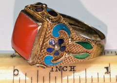 Vintage Silver Multi Stone Ring