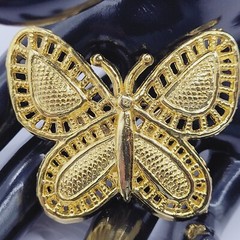 AAI Elegant Simple and Classy Vintage Gold Tone Metal BUTTERFLY Brooch Pin