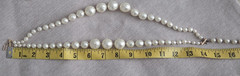 VTG Double Strand Faux Pearl Choker 14″ Grad Irregular Beads Gold‑Tone Clasp