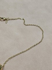 Vintage Avon Necklace Pendant Gold Tone Jewelry Ball Crystal Sliding Charm Cute