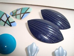 Lot of Vintage 1980’s 1990’s Pierced Earrings Women’s Jewelry Retro Blue