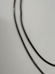 VINTAGE 925 ITALY STERLING SILVER NECKLACE WITH IRON METEORITE PENDANT