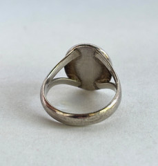 Vintage Sterling Silver and Tiger’s Eye Ring Size 6 Stamped 925 Silver Bezel Set