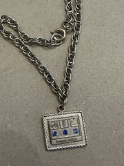 1/20 12k GF General Motors Charm Bracelet White Gold Filled 71/4” 9.4 Grams