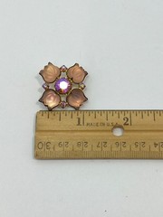 Mid‑Century Satin‑Frost Tulip Brooch Rare Boutique Floral AB Firestone Center