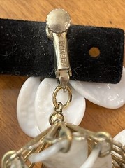 Vintage Huge Napier Pebbled White Chandelier Dangle Drop Clip On Earrings MCM