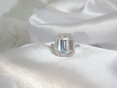 Antique Style Sterling Silver 925 Cubic Zirconia Ring Size 8.5